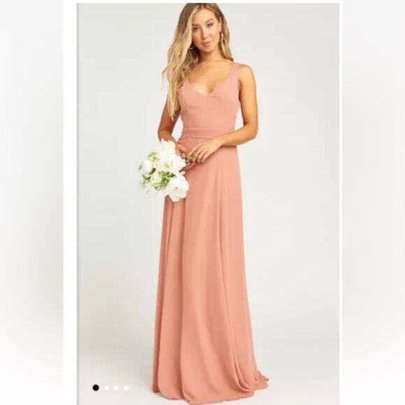 Show Me Your Mumu Jenn Maxi Bridesmaid V-Back Women's Dress Wedding (Size M) - Picture 4 of 11